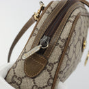 GUCCI GG Plus Supreme Shoulder Bag PVC Beige Gold Auth BA13812-19