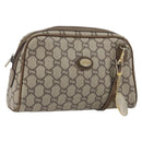 GUCCI GG Plus Supreme Shoulder Bag PVC Beige Gold Auth BA13812-1