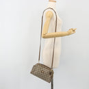 GUCCI GG Plus Supreme Shoulder Bag PVC Beige Gold Auth BA13812-23