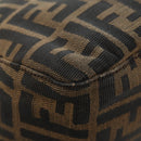 FENDI Zucca Canvas Mamma Baguette Shoulder Bag Brown Black Auth BA13813V-17
