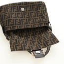 FENDI Zucca Canvas Mamma Baguette Shoulder Bag Brown Black Auth BA13813V-20