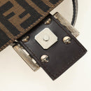 FENDI Zucca Canvas Mamma Baguette Shoulder Bag Brown Black Auth BA13813V-9