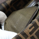 FENDI Zucca Canvas Mamma Baguette Shoulder Bag Brown Black Auth BA13813V-12