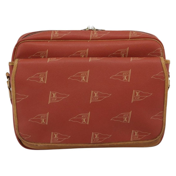 LOUIS VUITTON LOUIS VUITTON Cup Calvi Bag Red Aboganie M80028 LV Auth BA13815A