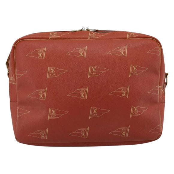 LOUIS VUITTON LOUIS VUITTON Cup Calvi Bag Red Aboganie M80028 LV Auth BA13815A