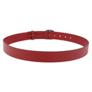 GUCCI Interlocking G Belt Leather 43.7"" Red Silver 546389 Auth BA13818V-2