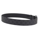 GUCCI GG Supreme Interlocking G Belt PVC 37.4"" Black 703147 Auth BA13819V-4