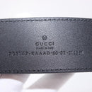 GUCCI GG Supreme Interlocking G Belt PVC 37.4"" Black 703147 Auth BA13819V-9