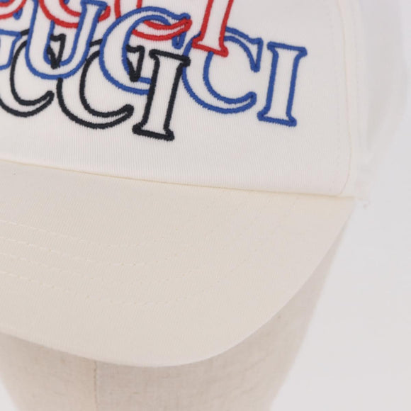 GUCCI Cap Cotton S White Auth BA13820V