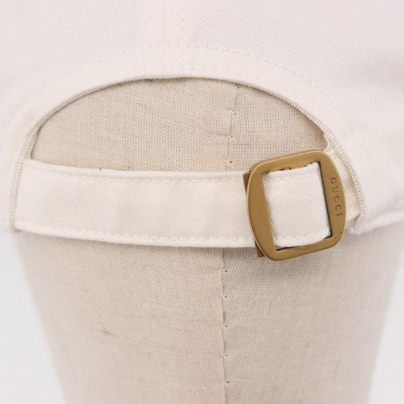 GUCCI Cap Cotton S White Auth BA13820V