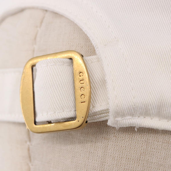 GUCCI Cap Cotton S White Auth BA13820V