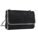 Stella MacCartney Falabella Chain Shoulder Bag Suede Black Silver Auth BA13822V-1