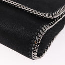 Stella MacCartney Falabella Chain Shoulder Bag Suede Black Silver Auth BA13822V-12