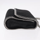 Stella MacCartney Falabella Chain Shoulder Bag Suede Black Silver Auth BA13822V-4