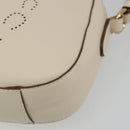 Stella MacCartney Shoulder Bag Leather Ivory Gold Auth BA13823-9