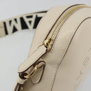 Stella MacCartney Shoulder Bag Leather Ivory Gold Auth BA13823-10