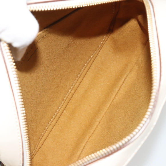Stella MacCartney Shoulder Bag Leather Ivory Gold Auth BA13823