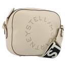 Stella MacCartney Shoulder Bag Leather Ivory Gold Auth BA13823-1