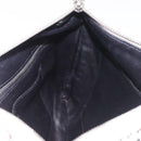 PRADA Clutch Bag Leather White Silver Auth BA13824V-19
