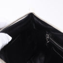 PRADA Clutch Bag Leather White Silver Auth BA13824V-20