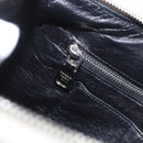 PRADA Clutch Bag Leather White Silver Auth BA13824V-21