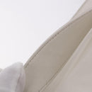 PRADA Clutch Bag Leather White Silver Auth BA13824V-8