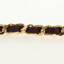 CHANEL Chain V Stitch Shoulder Bag Caviar Skin Bordeaux Gold CC Auth BA13825V-9