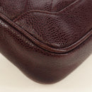 CHANEL Chain V Stitch Shoulder Bag Caviar Skin Bordeaux Gold CC Auth BA13825V-18