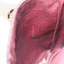 CHANEL Chain V Stitch Shoulder Bag Caviar Skin Bordeaux Gold CC Auth BA13825V-29