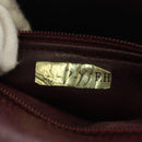 CHANEL Chain V Stitch Shoulder Bag Caviar Skin Bordeaux Gold CC Auth BA13825V-30