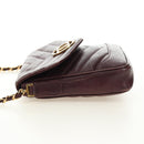 CHANEL Chain V Stitch Shoulder Bag Caviar Skin Bordeaux Gold CC Auth BA13825V-3