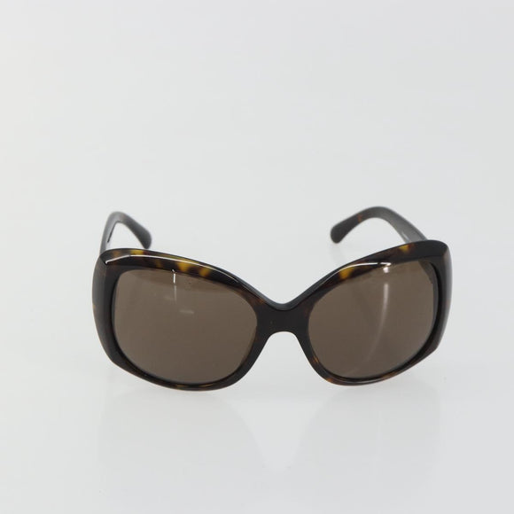 CHANEL Tortoise Pattern Sunglasses Plastic Brown CC Auth BA13826