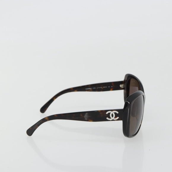 CHANEL Tortoise Pattern Sunglasses Plastic Brown CC Auth BA13826