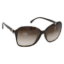 CHANEL Tortoise Pattern Sunglasses plastic Brown CC Auth BA13827-1