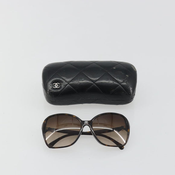 CHANEL Tortoise Pattern Sunglasses plastic Brown CC Auth BA13827