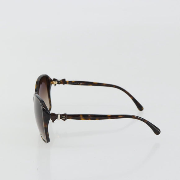CHANEL Tortoise Pattern Sunglasses plastic Brown CC Auth BA13827