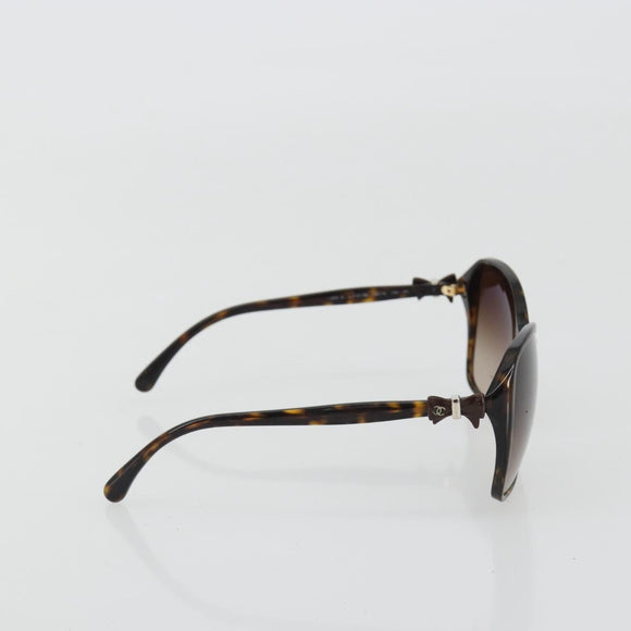 CHANEL Tortoise Pattern Sunglasses plastic Brown CC Auth BA13827