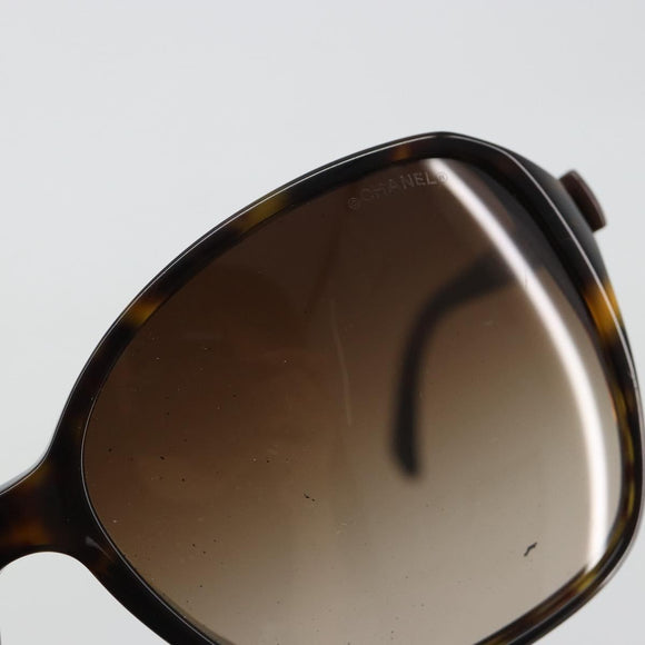 CHANEL Tortoise Pattern Sunglasses plastic Brown CC Auth BA13827