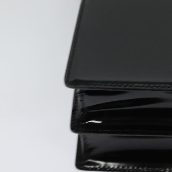 GUCCI Shoulder Bag Patent Leather Black Silver 018 123 1003 Auth BA1383