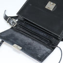 GUCCI Shoulder Bag Patent Leather Black Silver 018 123 1003 Auth BA1383-10
