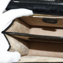 GUCCI Shoulder Bag Patent Leather Black Silver 018 123 1003 Auth BA1383-22