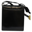 GUCCI Shoulder Bag Patent Leather Black Silver 018 123 1003 Auth BA1383-2