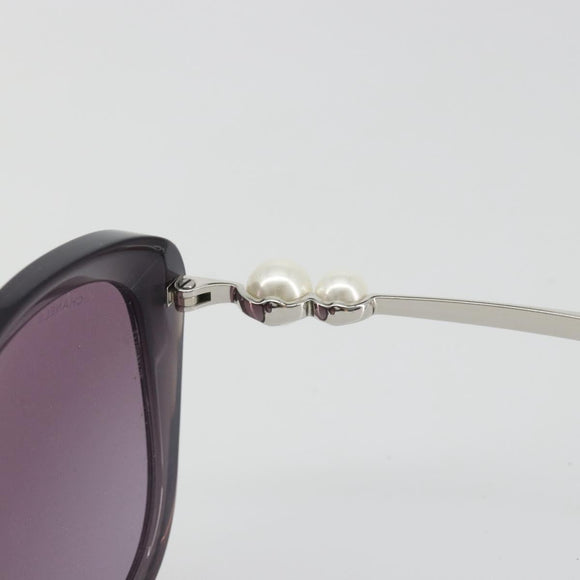 CHANEL Coco Pearl Sunglasses Plastic Purple CC Auth BA13830M