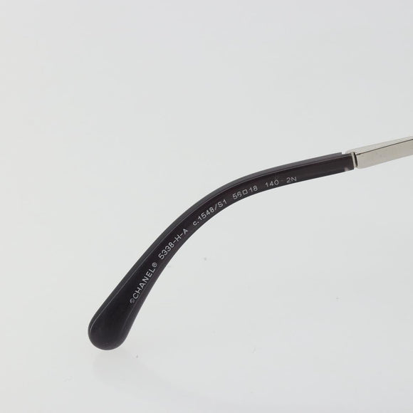 CHANEL Coco Pearl Sunglasses Plastic Purple CC Auth BA13830M