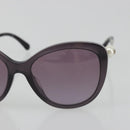 CHANEL Coco Pearl Sunglasses Plastic Purple CC Auth BA13830M-7