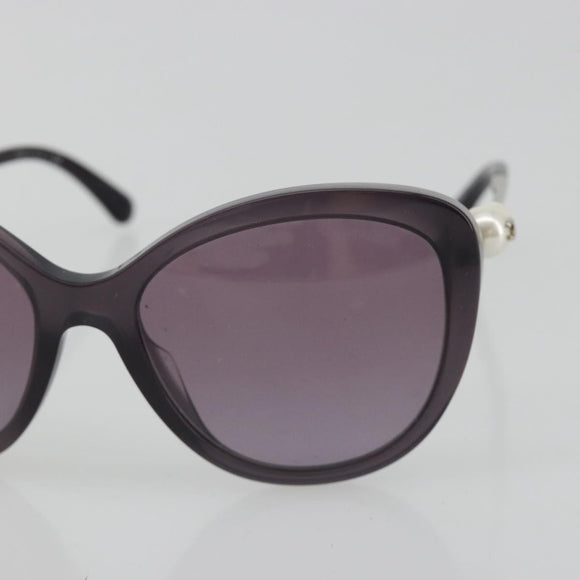 CHANEL Coco Pearl Sunglasses Plastic Purple CC Auth BA13830M