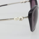 CHANEL Coco Pearl Sunglasses Plastic Purple CC Auth BA13830M-8