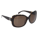 CHANEL Sunglasses Plastic Brown CC Auth BA13831-1