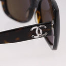 CHANEL Sunglasses Plastic Brown CC Auth BA13831-7