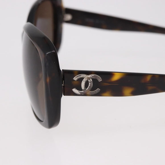 CHANEL Sunglasses Plastic Brown CC Auth BA13831
